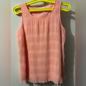 Elle Peach Textured Tank Top